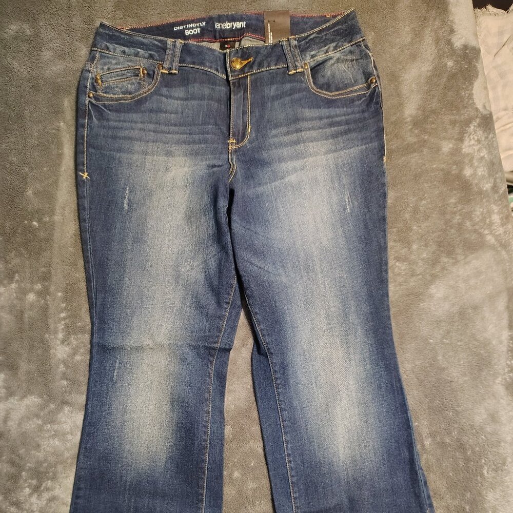 Lane Bryant Distinctly Boot Dark Wash Jeans Size 16